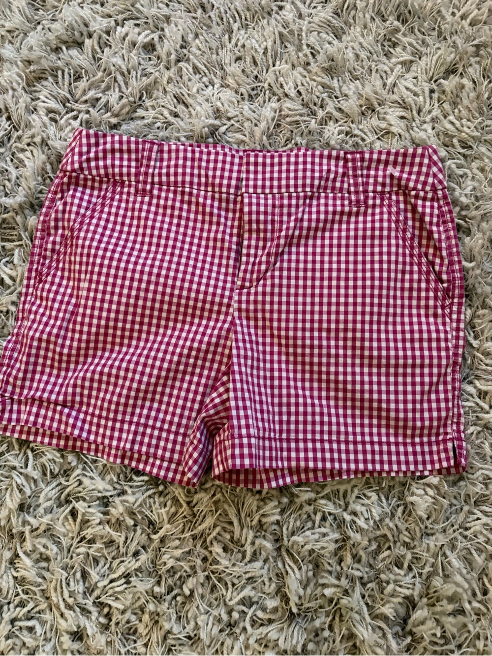 Khakis & Co Pink Gingham Casual Women's Shorts